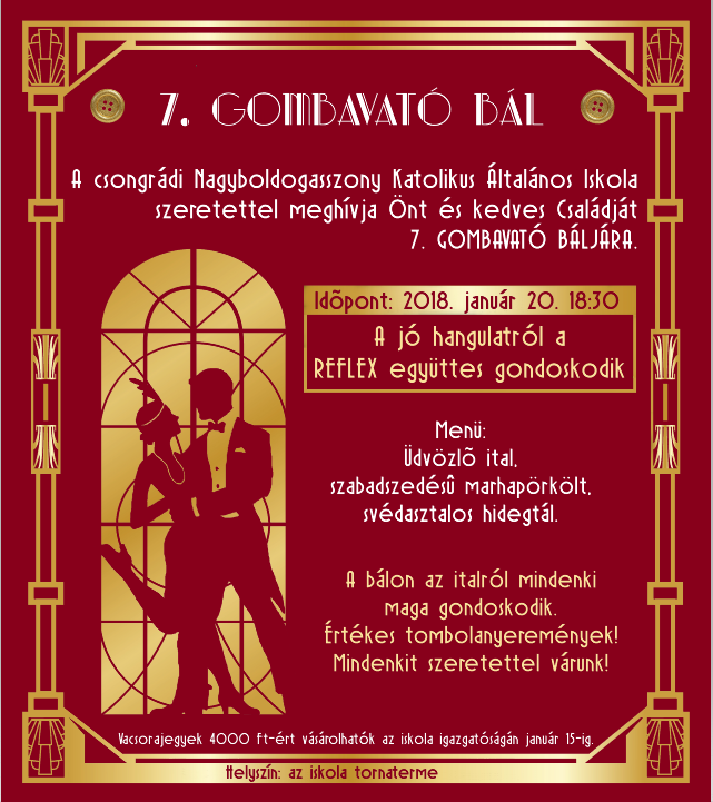 Bál bordó jó plakát