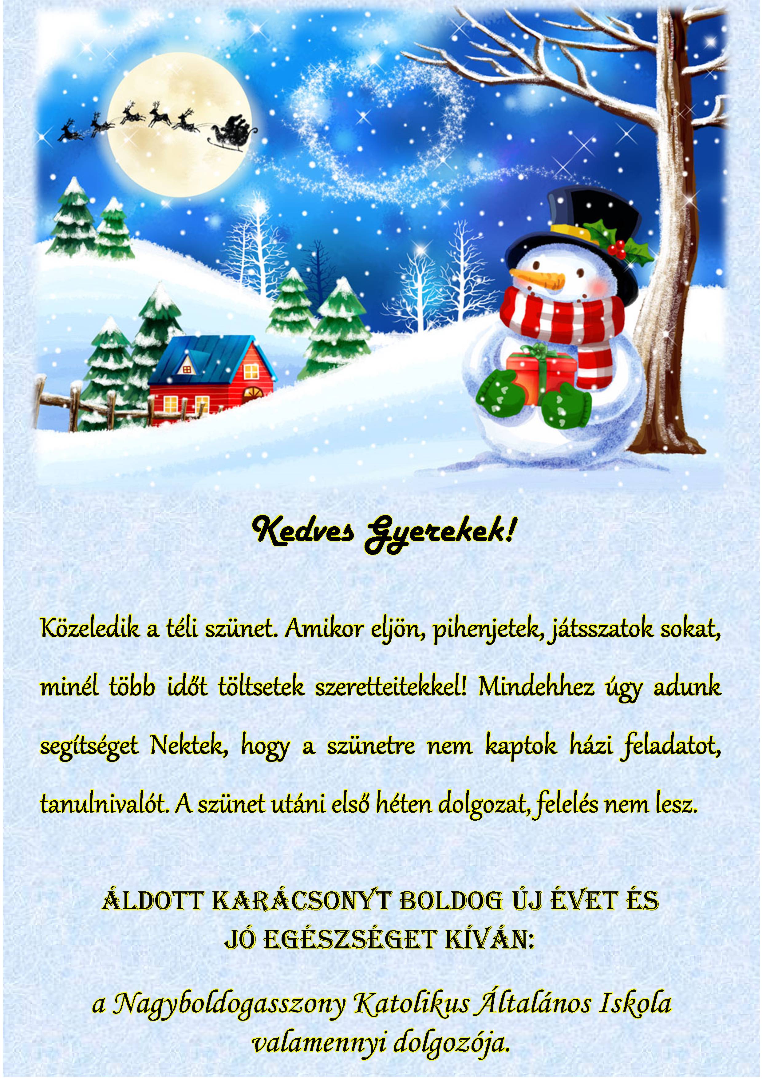 KEDVES GYEREKEK KARI 2020