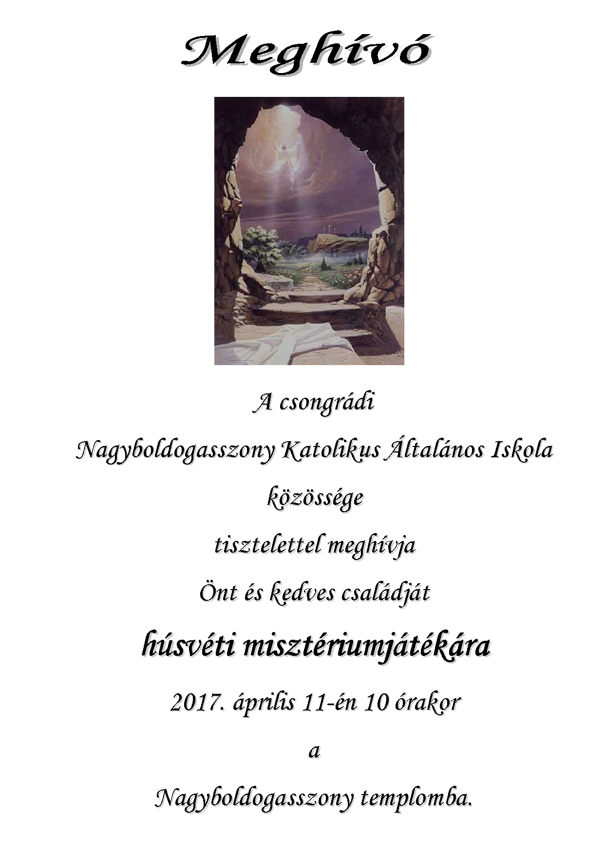 Misztériumjáték plakát 2017