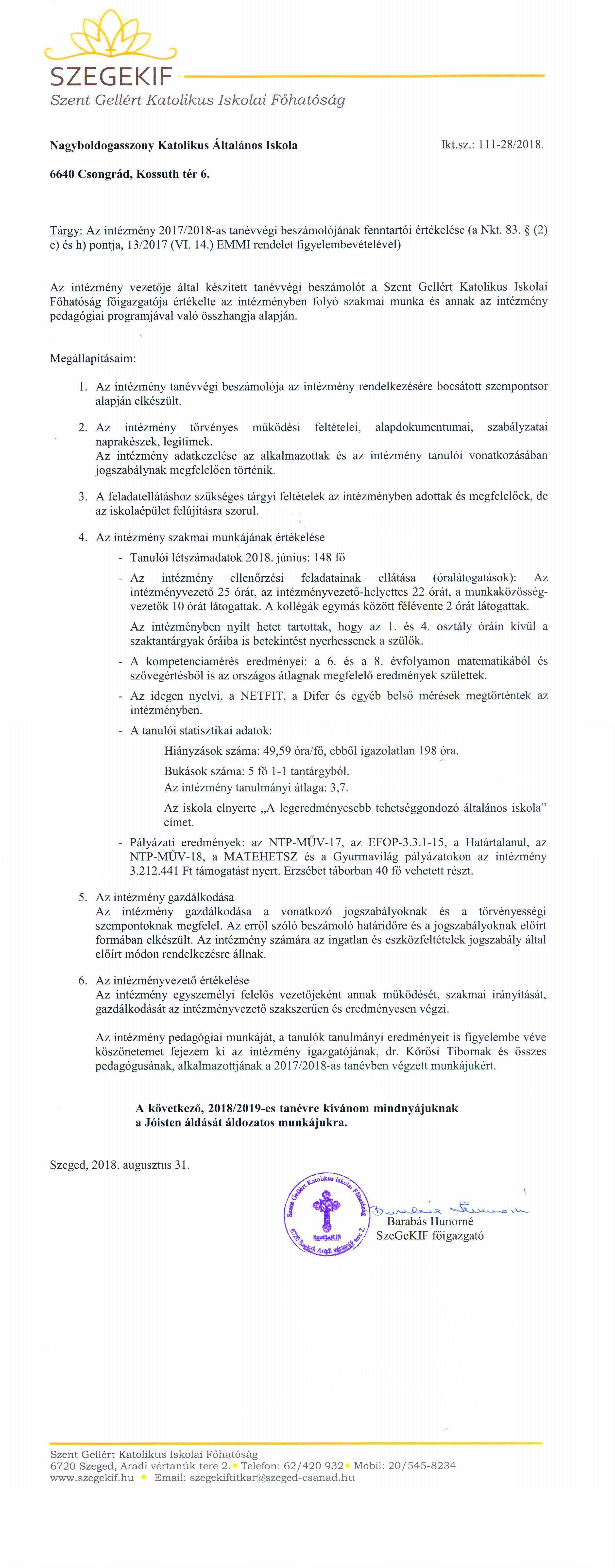 fenntartoi ertekeles 2018