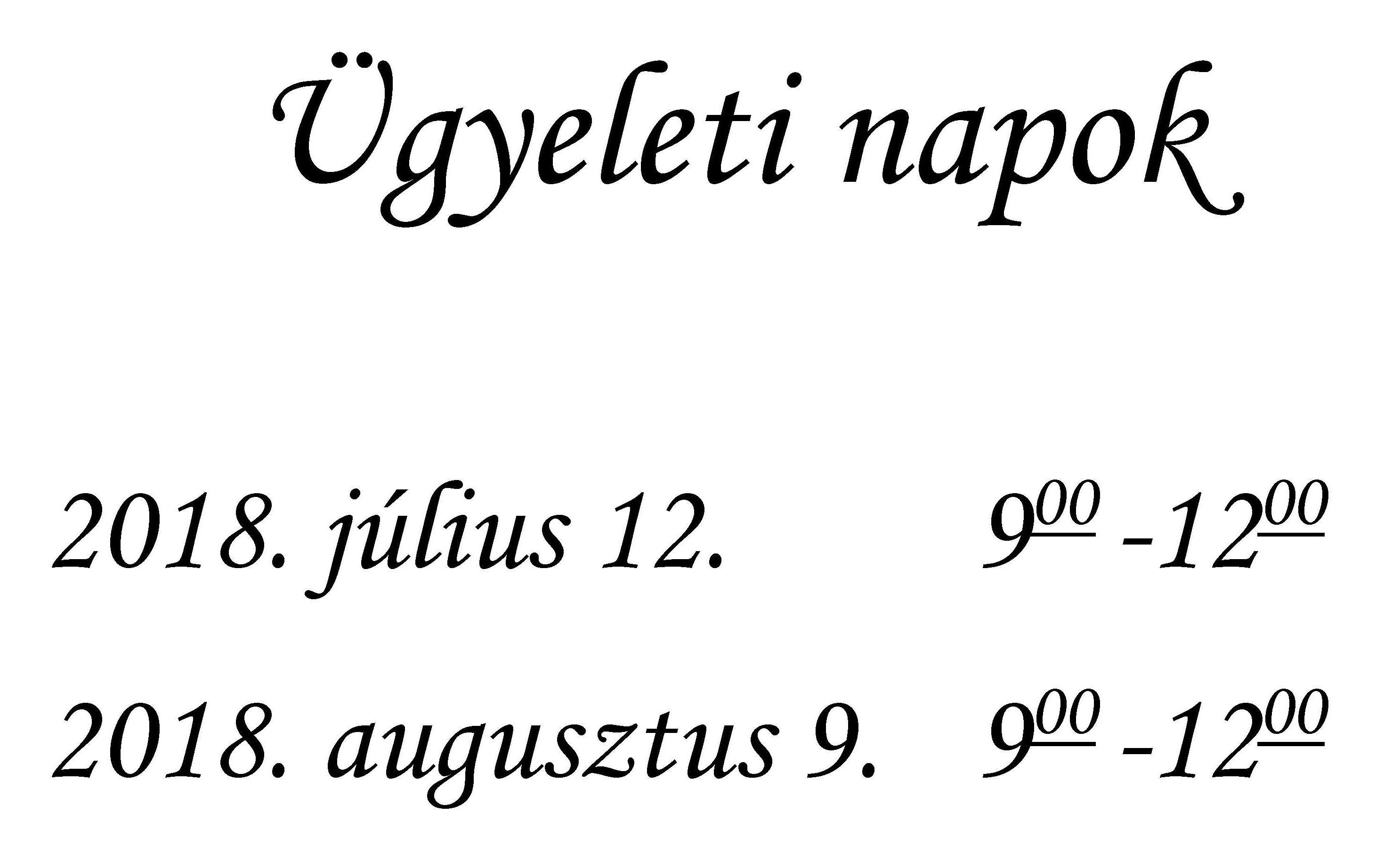 ugyeleti napok 2018