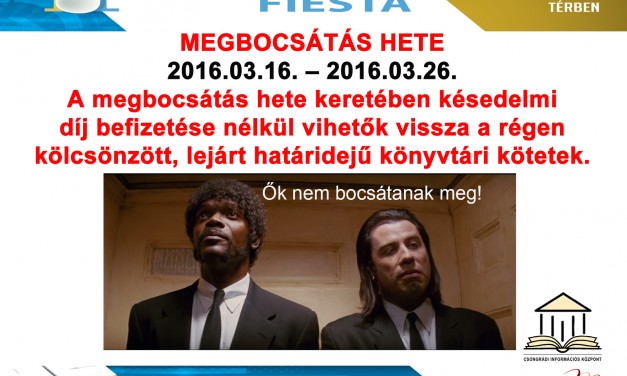 Megbocsátás hete a könyvtárban