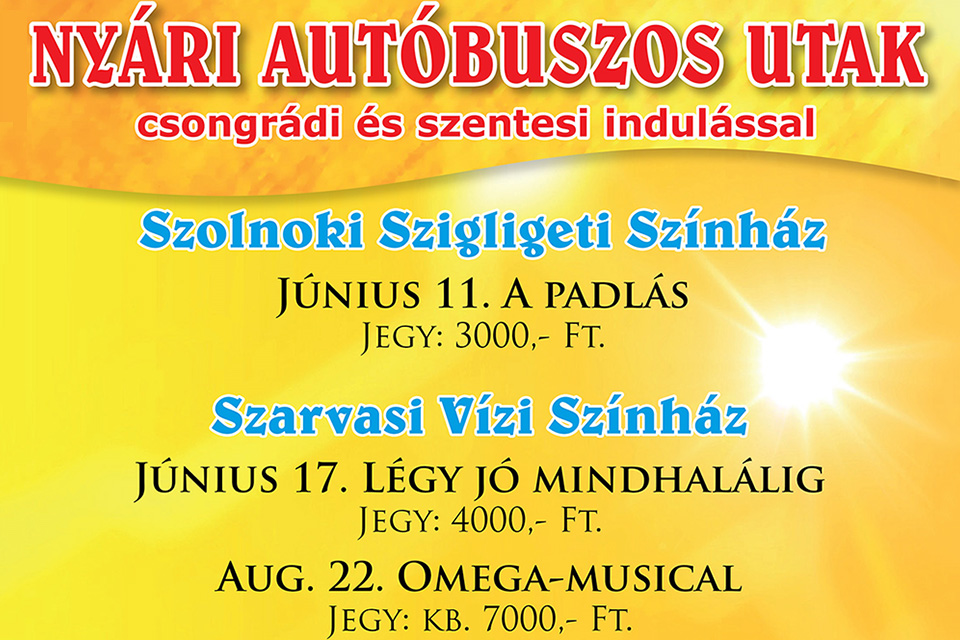 Színházról színházra – autóbuszos utak