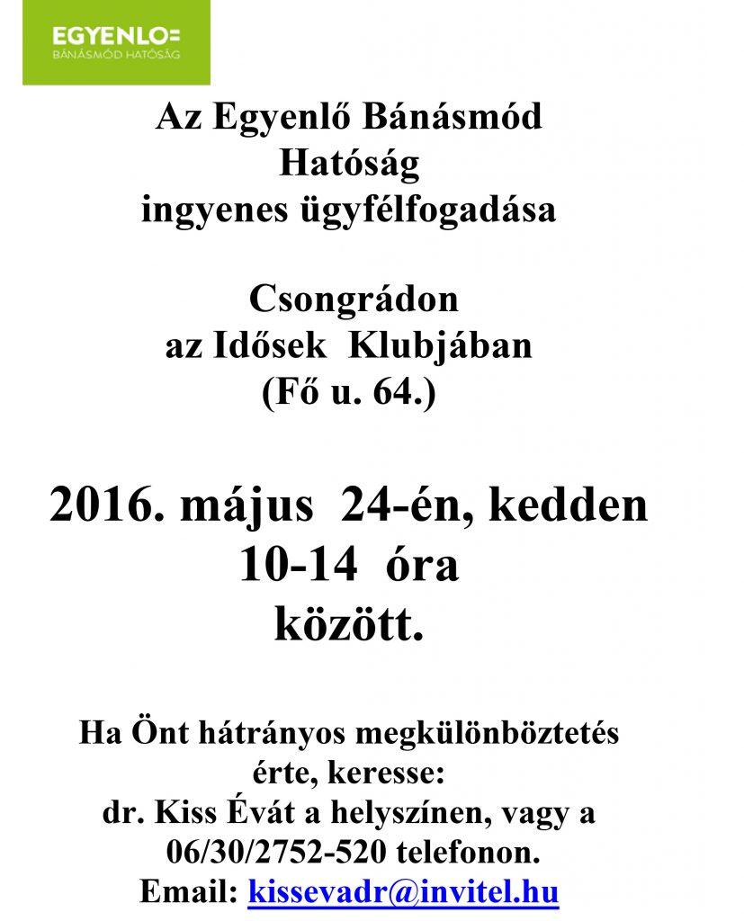 Csongrád - plakát 2016. május 24.