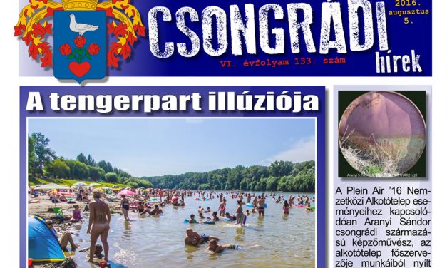 Letölthető a Csongrádi Hírek legújabb (133.) száma