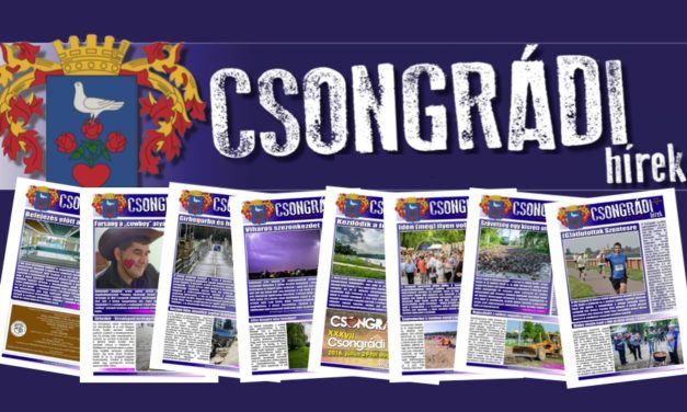Letölthető a Csongrádi Hírek legújabb, szeptember 30-án megjelenő (137.) száma
