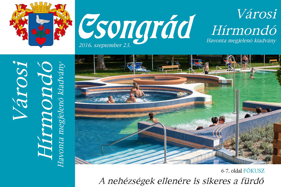 Megjelent a Csongrád Városi Hírmondó 1. száma