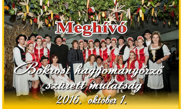 Hagyományőrző szüreti mulatság Bokroson