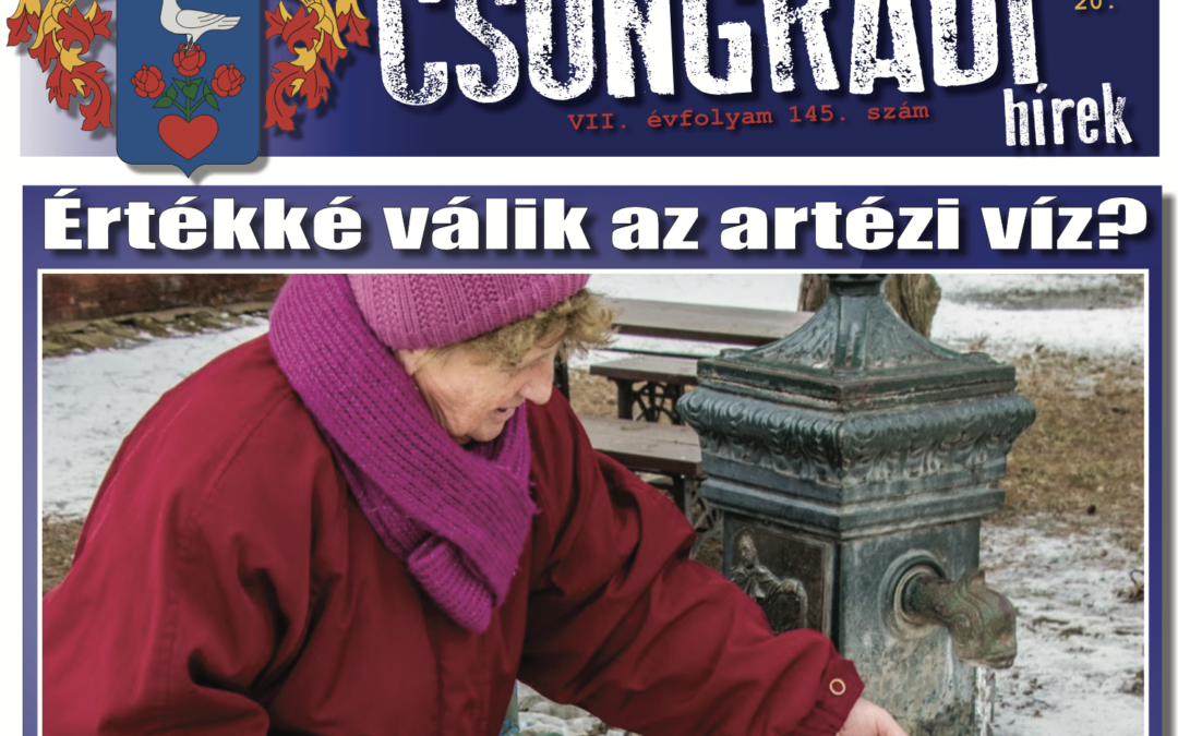Megtekinthető a Csongrádi Hírek legújabb, január 20.-án megjelenő (145.) száma