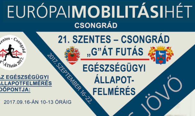 21. Szentes-Csongrád „G” át futás – Ingyenes egészségügyi állapotfelmérés