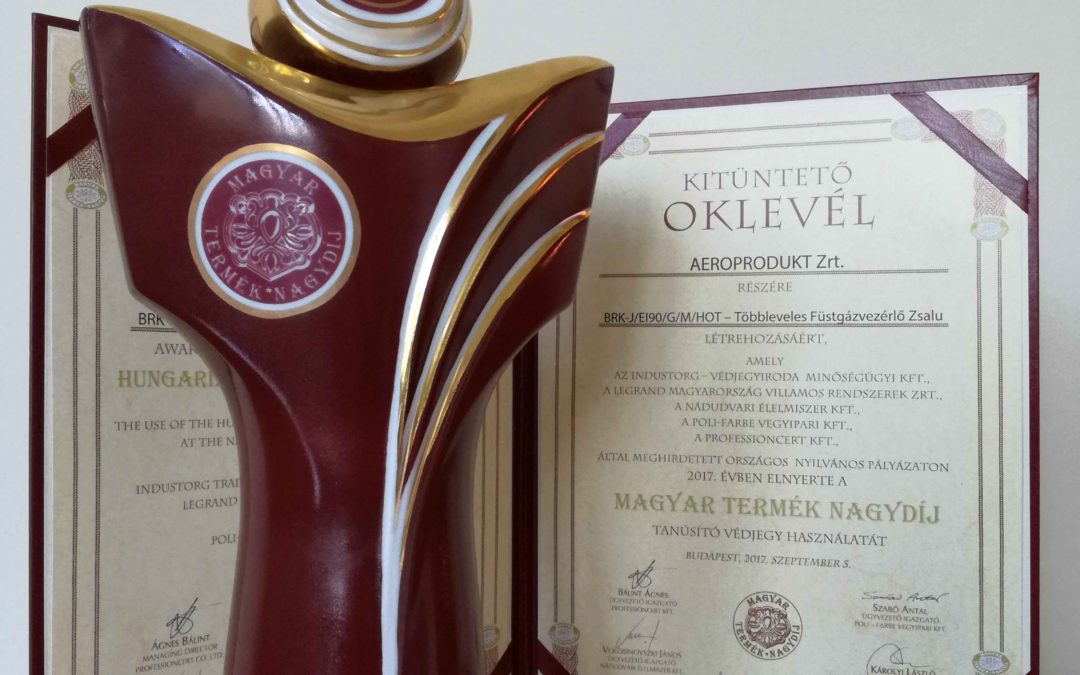 Csongrádi siker a Magyar Termék Nagydíj pályázaton!