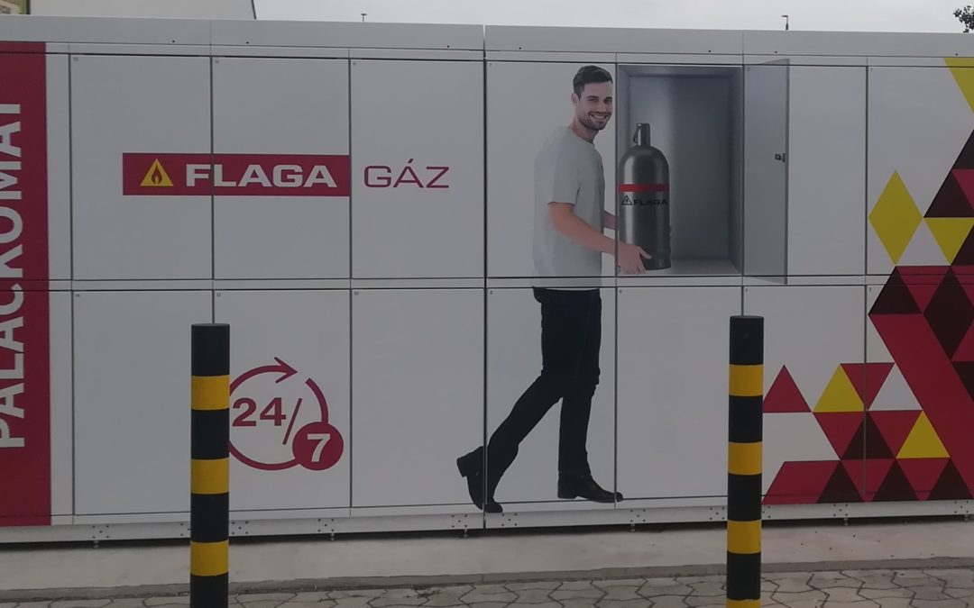 Pébégáz palack automata Csongrádon