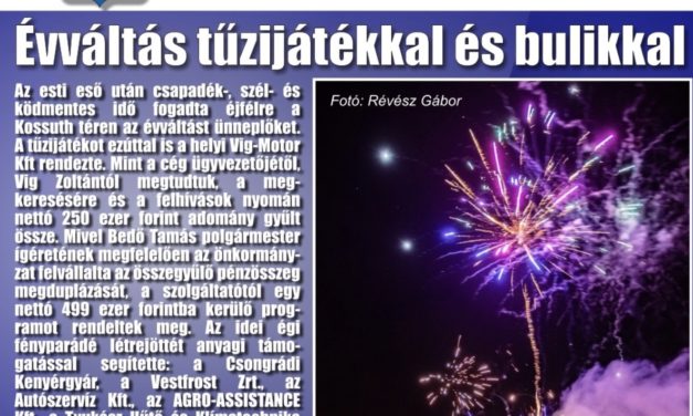 Megtekinthető a Csongrádi Hírek legújabb, január 4-én megjelenő (195.) száma