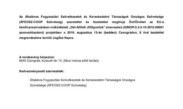 JogÁsz Nap Csongrádon