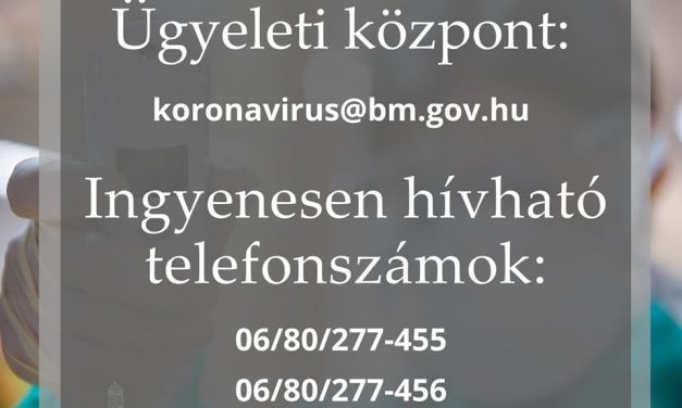 Koronavírus – Lakossági tájékoztató!