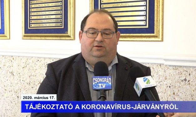 Bedő Tamás polgármester tájékoztatója a koronavírussal kapcsolatban – 2020.03.17.