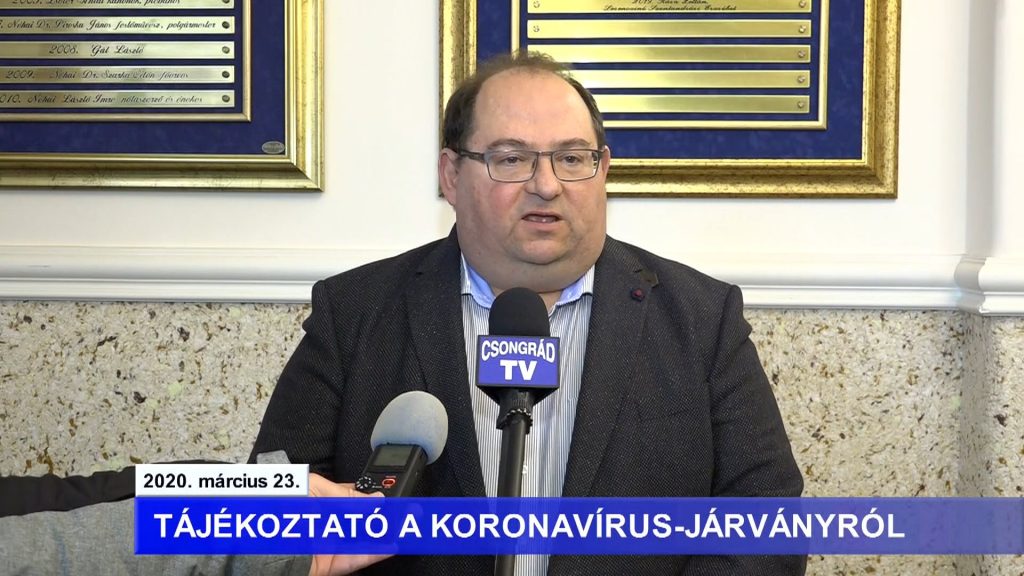 Bedő Tamás polgármester tájékoztatója a koronavírussal kapcsolatban – 2020.03.23.