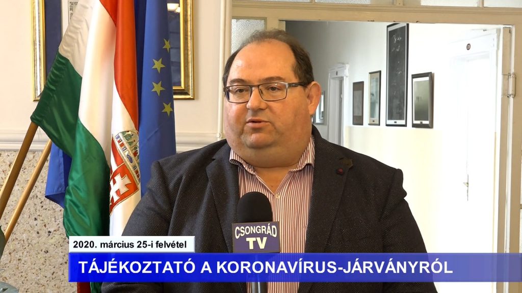 Bedő Tamás polgármester tájékoztatója a koronavírussal kapcsolatban – 2020.03.25.