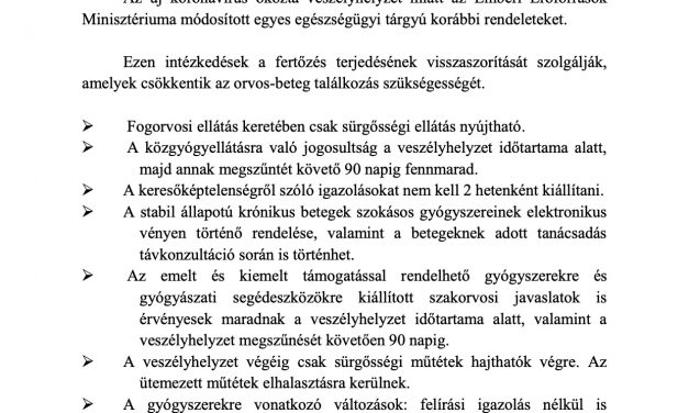 Egészségügyi tárgyú korábbi rendeletek módosítása