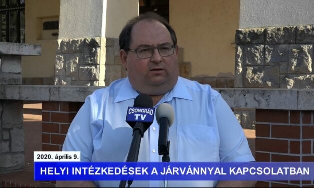 Bedő Tamás polgármester tájékoztatója a koronavírusról – 2020.04.09.