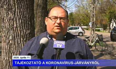 Bedő Tamás polgármester tájékoztatója a koronavírusról – 2020.04.11.