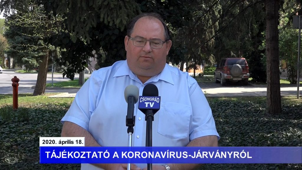 Bedő Tamás polgármester tájékoztatója a koronavírusról – 2020.04.18.