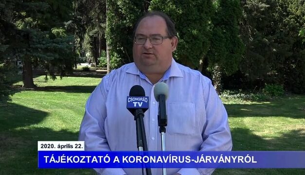 Bedő Tamás polgármester tájékoztatója a koronavírusról – 2020.04.22.