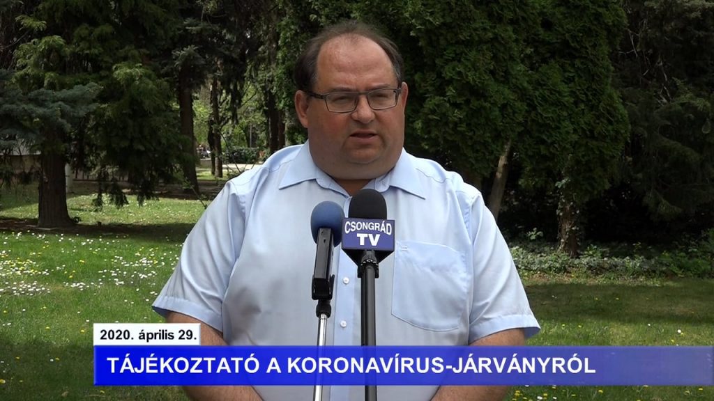 Bedő Tamás polgármester tájékoztatója a koronavírusról – 2020.04.29.