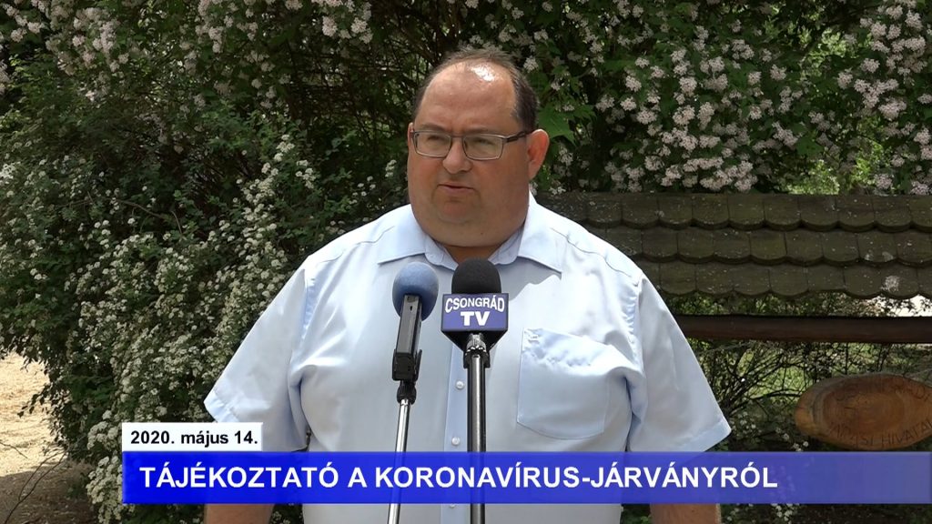Bedő Tamás polgármester tájékoztatója a koronavírusról – 2020.05.14.