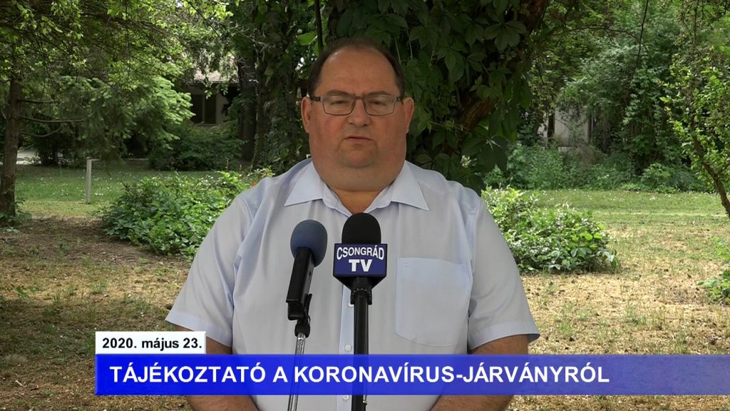 Bedő Tamás polgármester tájékoztatója a koronavírusról – 2020.05.23.