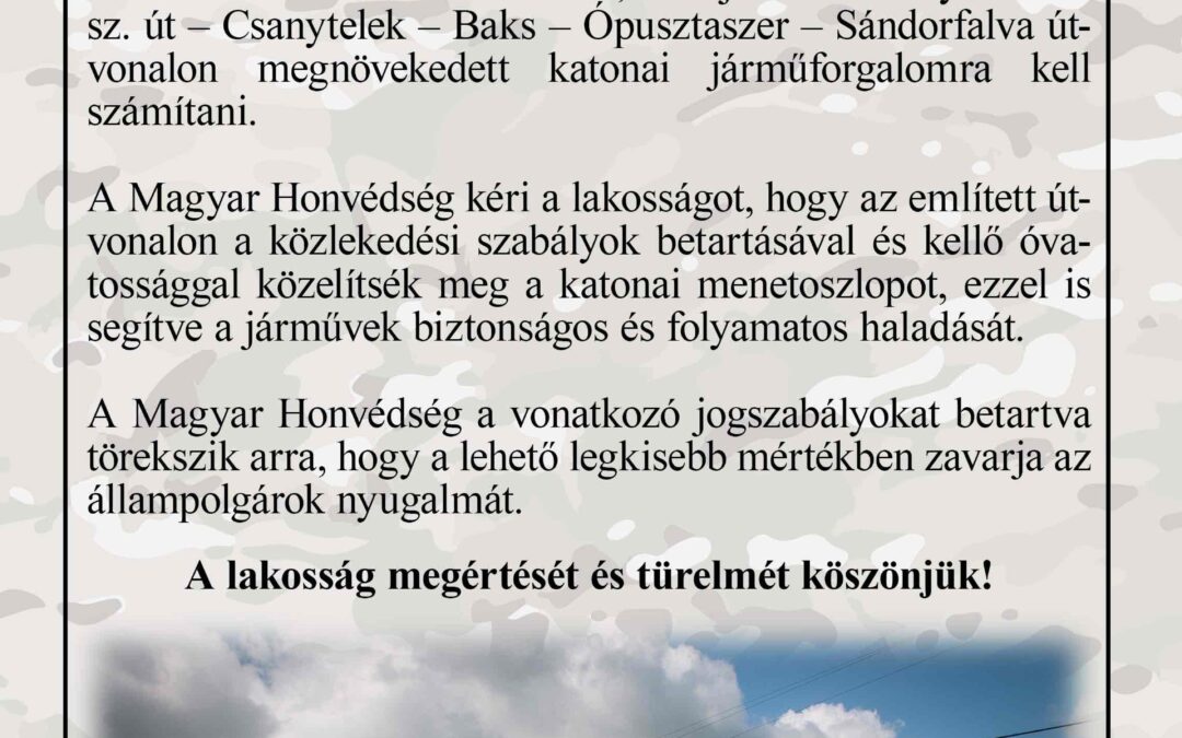 Lakossági tájékoztató!