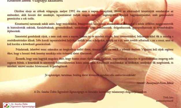 Idősek köszöntése!