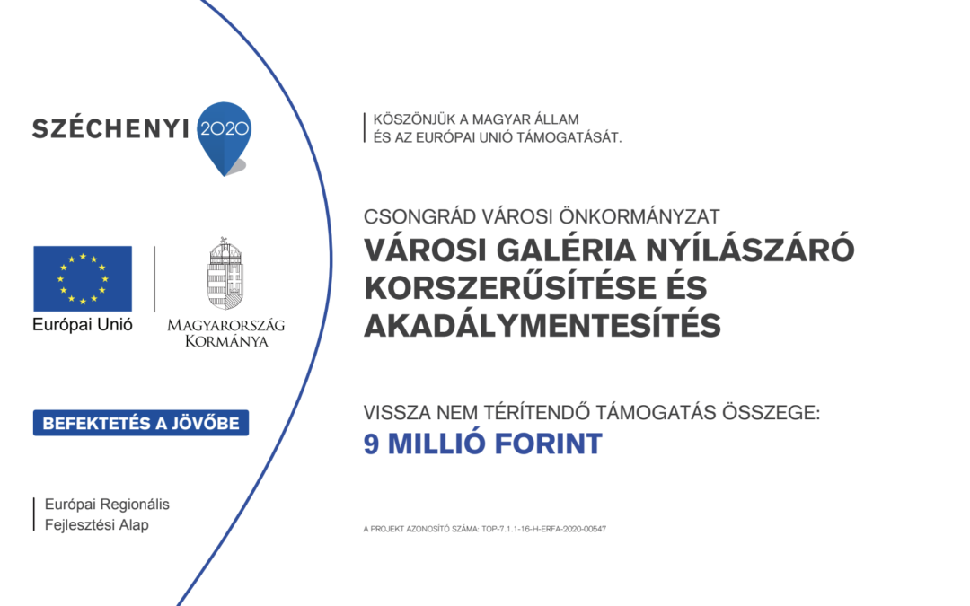 Városi Galéria nyílászáró korszerűsítése és akadálymentesítés