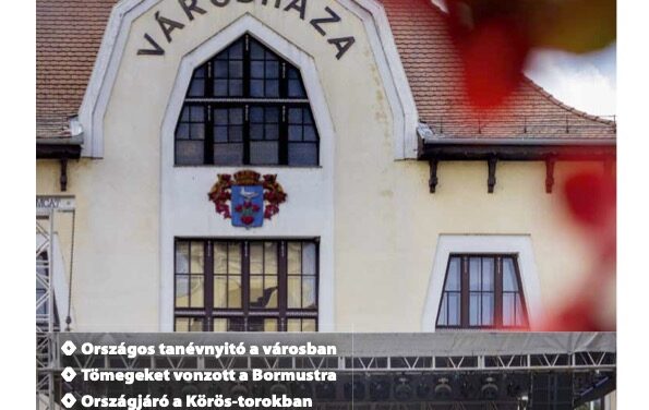 Megtekinthető a Csongrádi Hírek legújabb, szeptember 03-án megjelenő 246. száma