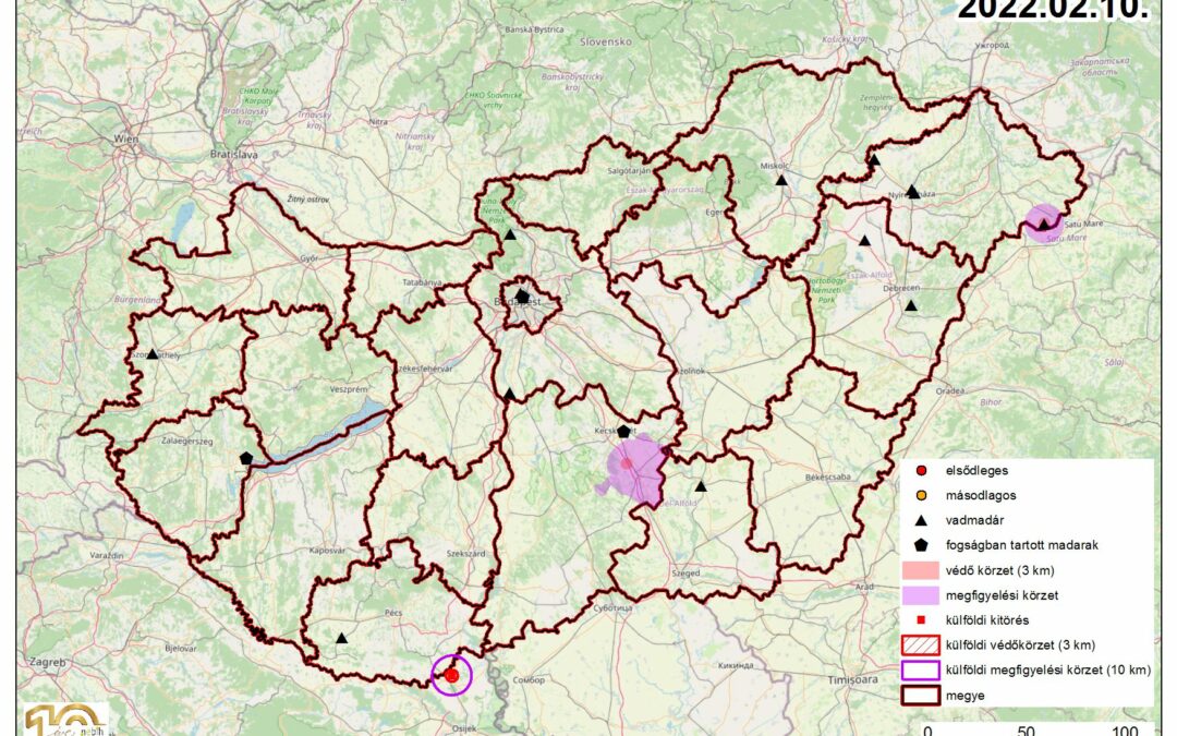 Madárinfluenza betegség miatt elrendelt felügyeleti intézkedések feloldása