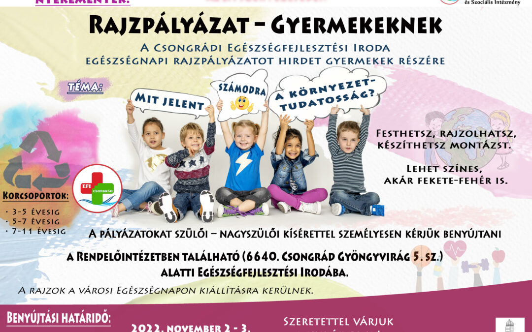 Csongrádi Egészségnap – Rajzpályázat gyerekeknek