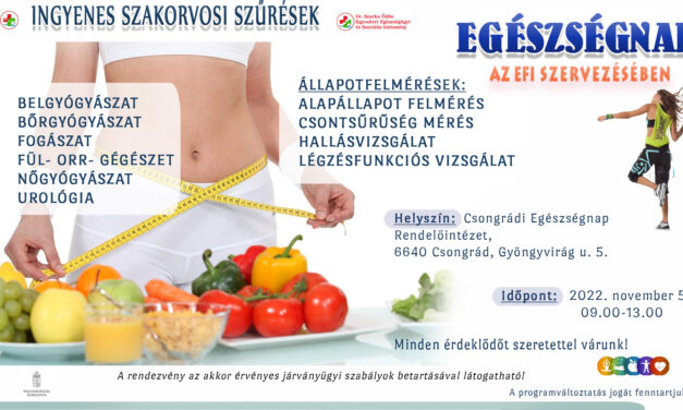 Ingyenes szakorvosi szűrések – Egészségnap Csongrádon