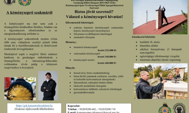 Álláslehetőség – országos kéményseprői állás