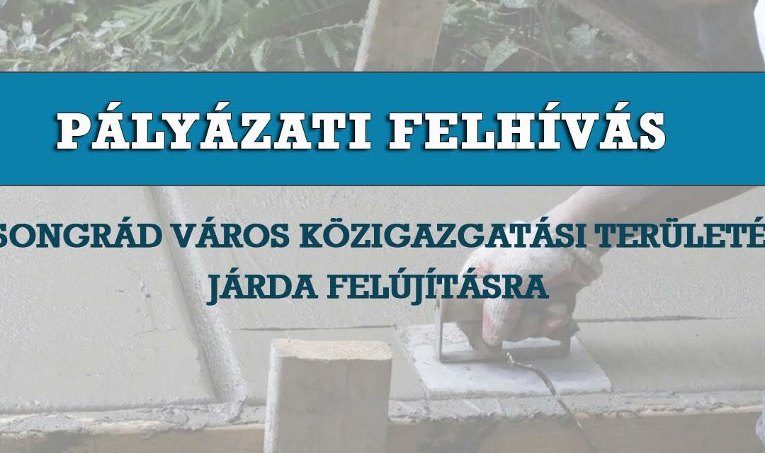 Járdaépítési pályázat