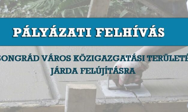 Járdaépítési pályázat