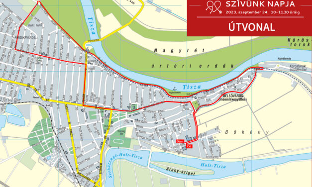 Tekerj a szívedért! – Útvonal térkép