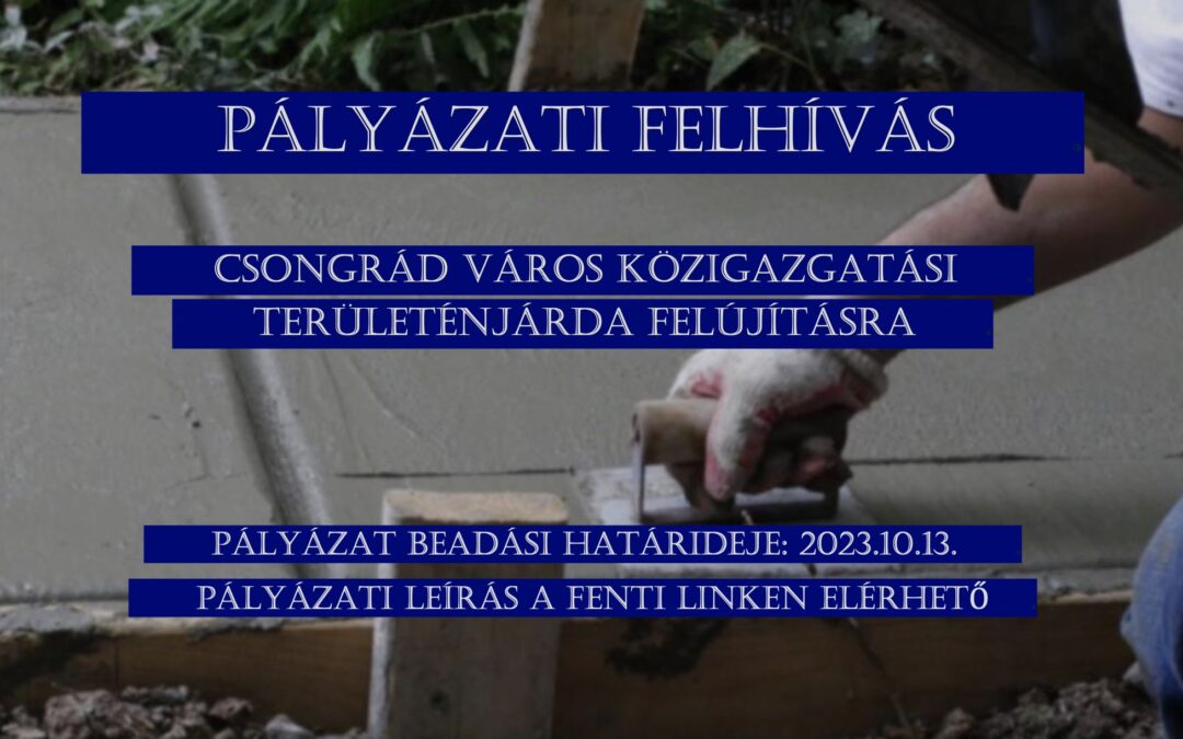 Pályázati felhívás!
