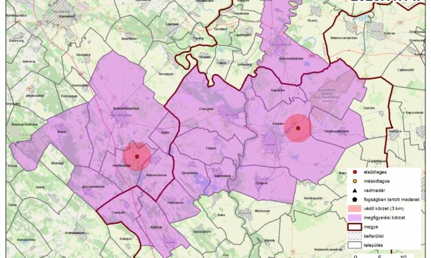 Madárinfluenza járvány miatti megfigyelési körzet elrendelése – Csanytelek, Csongrád, Nagytőke, Szegvár