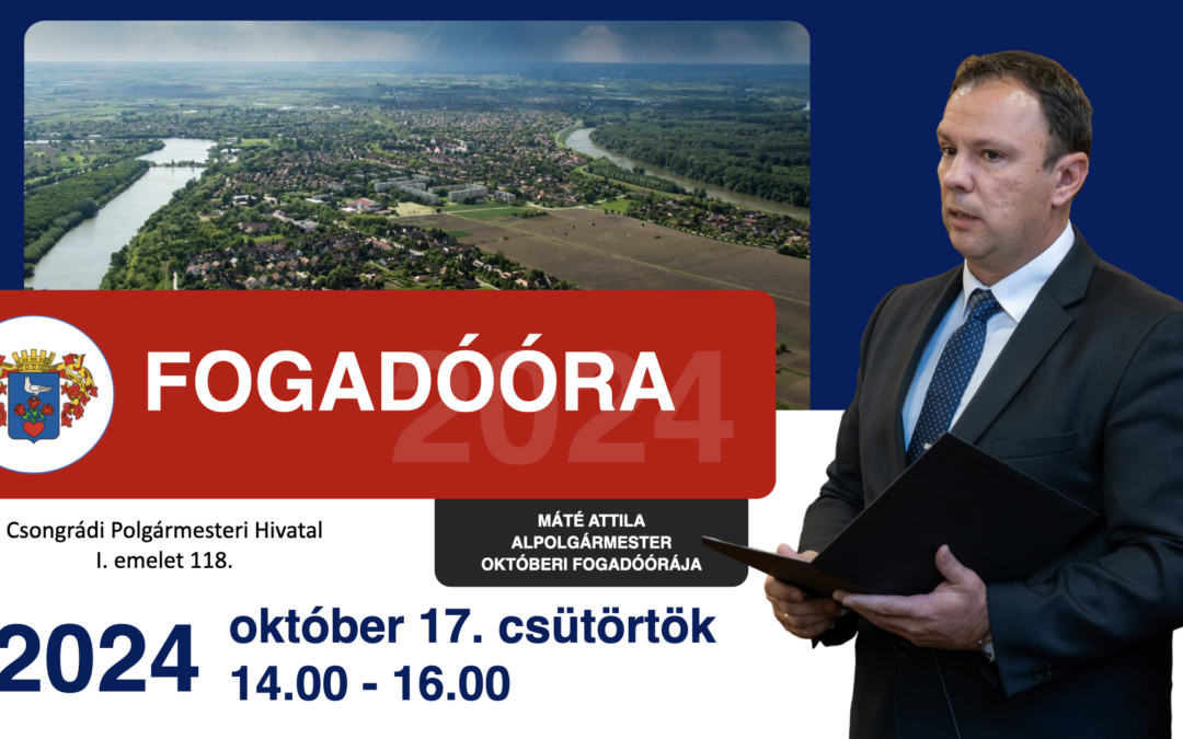 Máté Attila alpolgármester fogadóórája