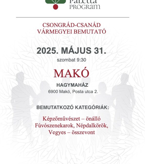 TehetségPaletta Program vármegyei bemutatói