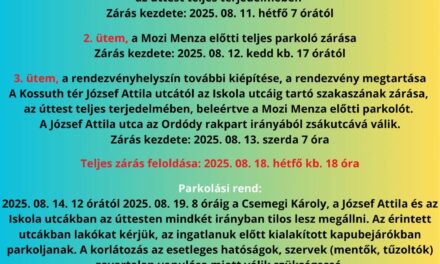 Útlezárások és parkolási rend a 27. Csongrádi Borfesztivál idején