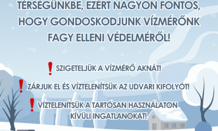 Fagyveszély – Az Alföldvíz Zrt. közleménye