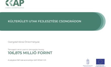 Külterületi utak fejlesztése Csongrádon